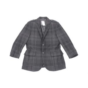 NWT Express Blazer Wool 40R Gray Black Plaid